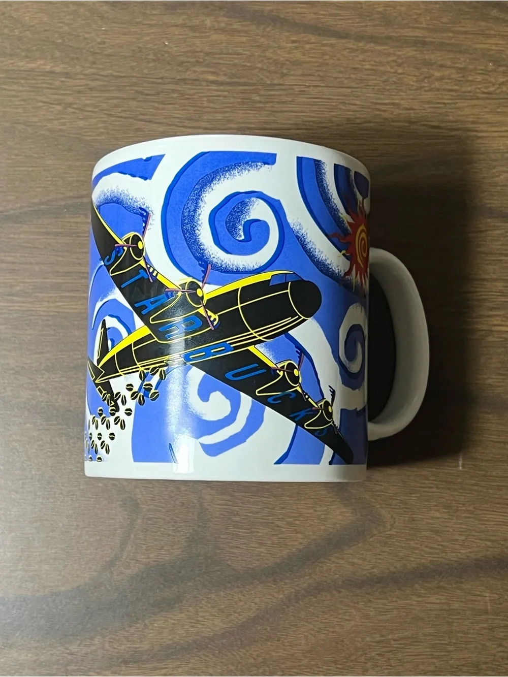 Coffee Bean Drop Mug Starbucks 2001 Aviation Bomber Airplane Jet 20 Oz Barista